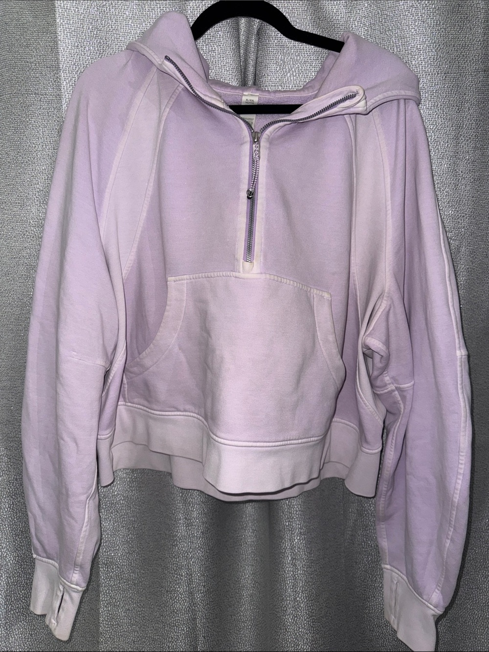 lululemon athletica Lavender Scuba Half-Zip Cropped Hoodie